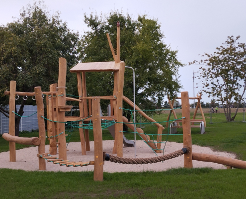 Der neue Spielplatz ist fertig. Nach der Abnahme erfolgt die Eröffnung